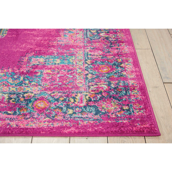 Mercury Row® Abbate Oriental Fuchsia Pink Area Rug & Reviews Wayfair
